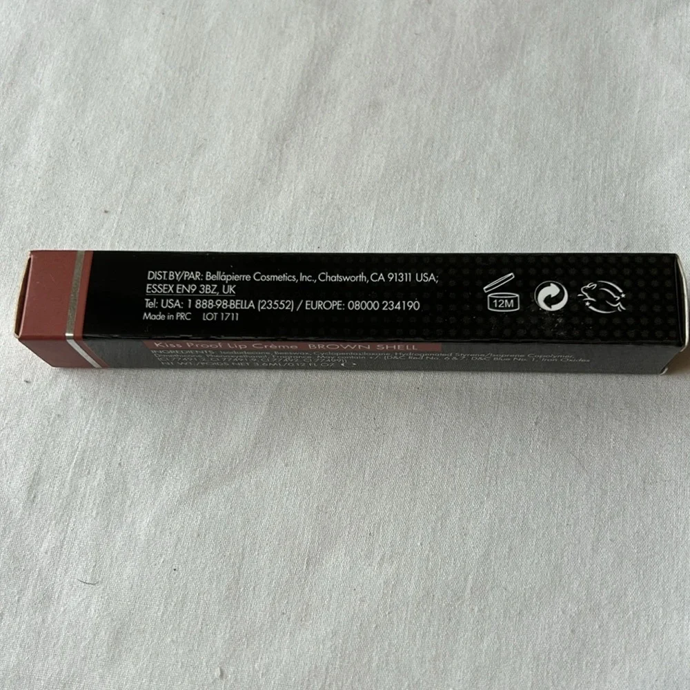 bellapierre Kiss Proof Lip Creme-Brown Shell   NIB